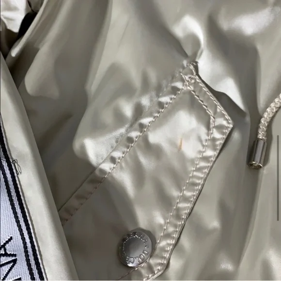 Vintage 90s Dolce & Gabbana gold hooded bomber wind jacket zip up women’s 10 - Picture 5 of 9